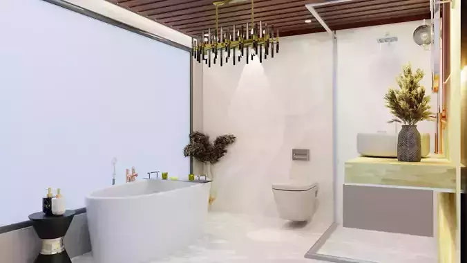 Luxury Modern Bathroom Interior Design Asset