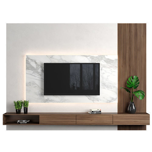 TV Wall 082 3D model
