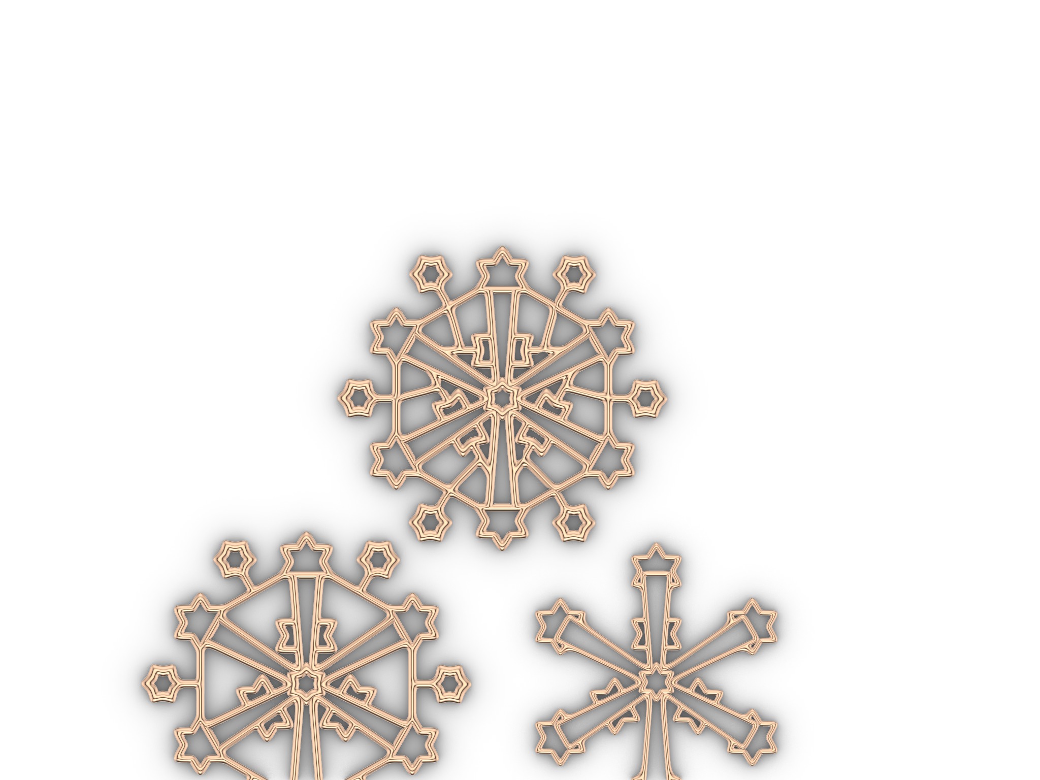 ChristmasStar SnowFlake Design 3D print model_5
