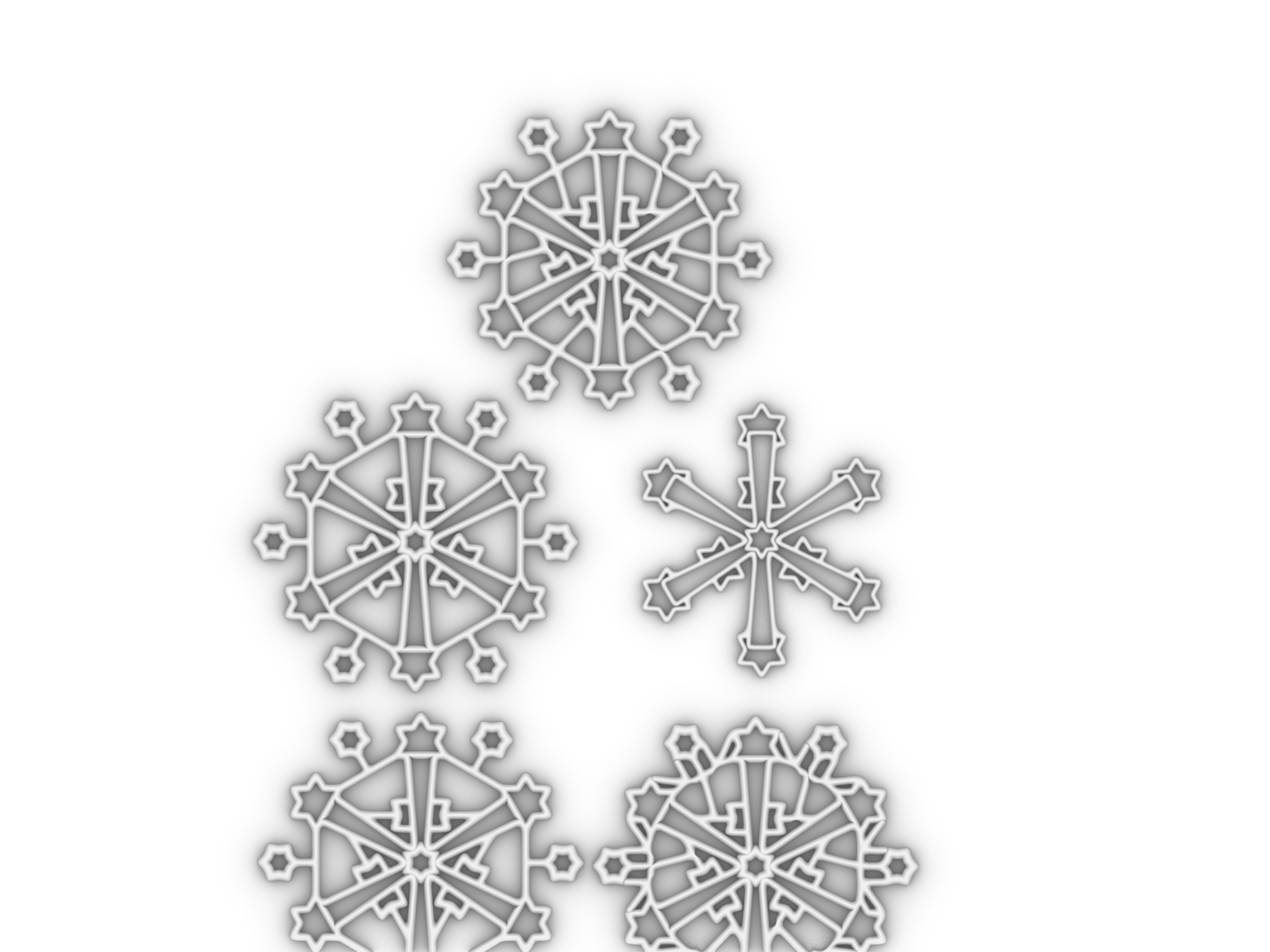 ChristmasStar SnowFlake Design 3D print model_4