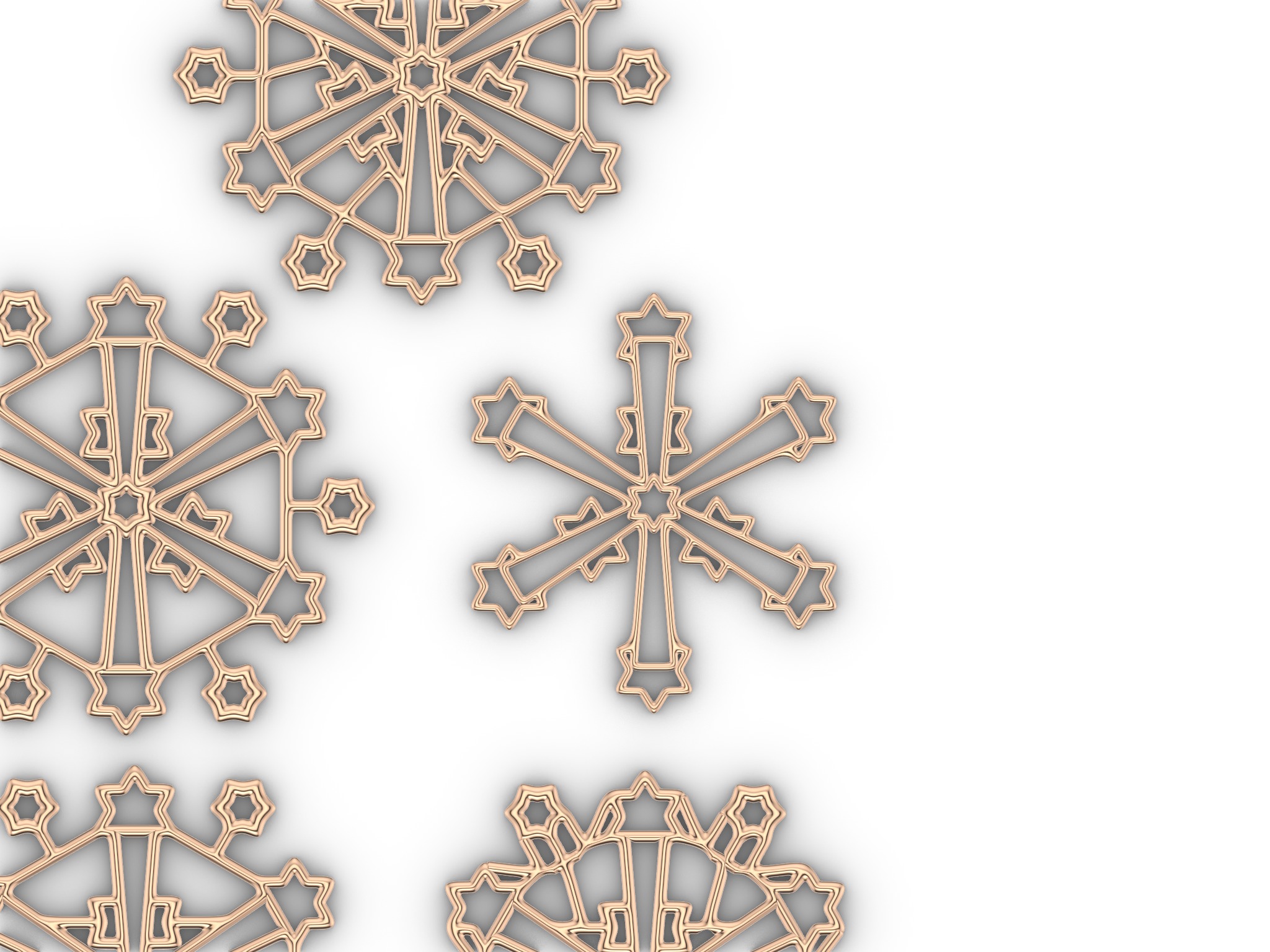 ChristmasStar SnowFlake Design 3D print model_6