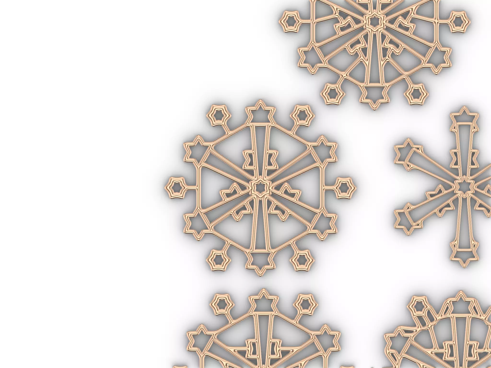 ChristmasStar SnowFlake Design 3D print model_0