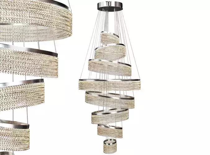 Ring chandelier and lamp MELCHIOR TOP