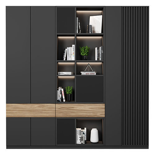 Cabinet with shelves 21 3D model