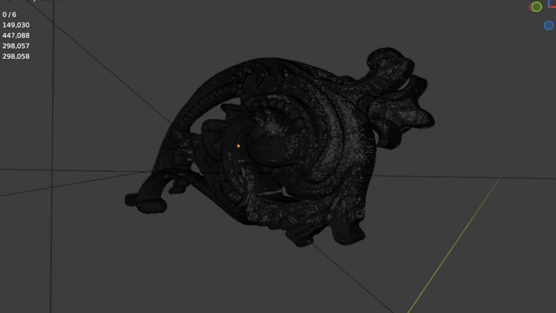 Classic decor ornament carved 14 3D model_7