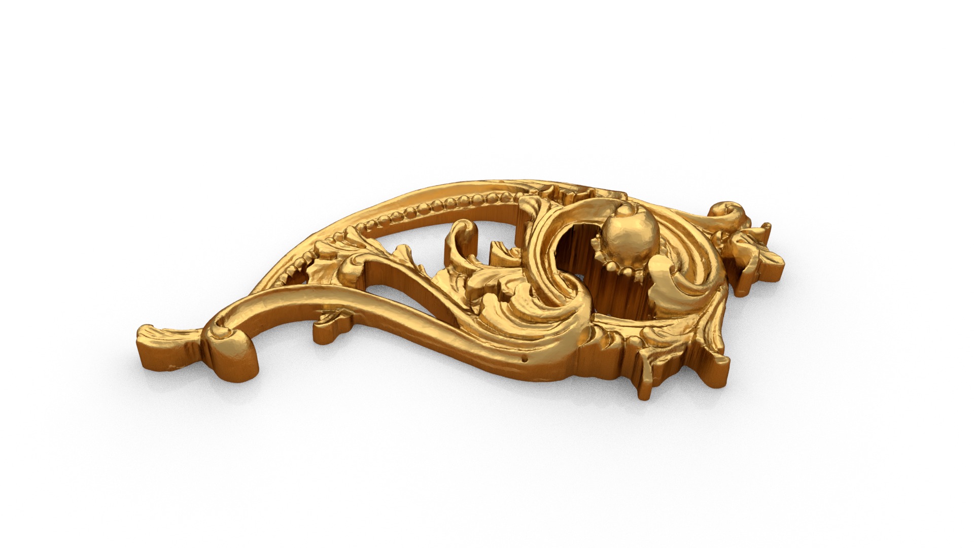 Classic decor ornament carved 14 3D model_4
