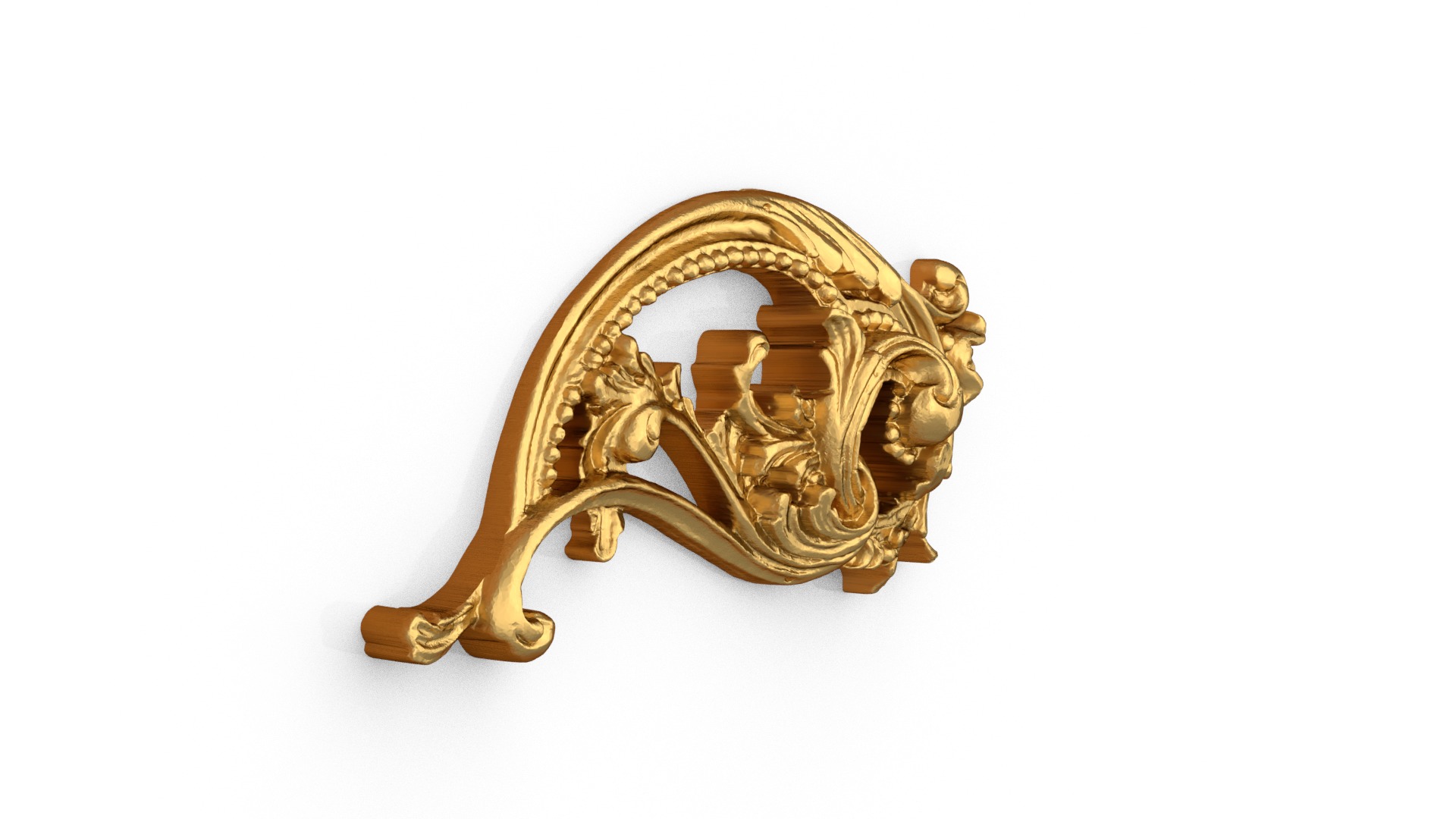 Classic decor ornament carved 14 3D model_2