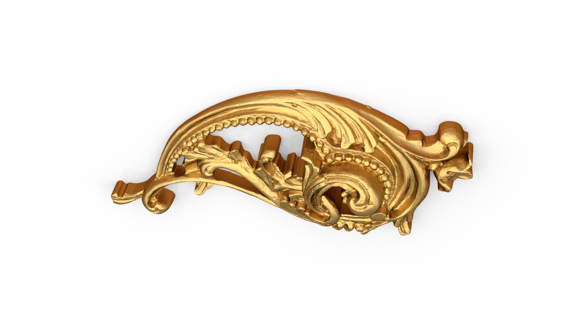 Classic decor ornament carved 14 3D model_3