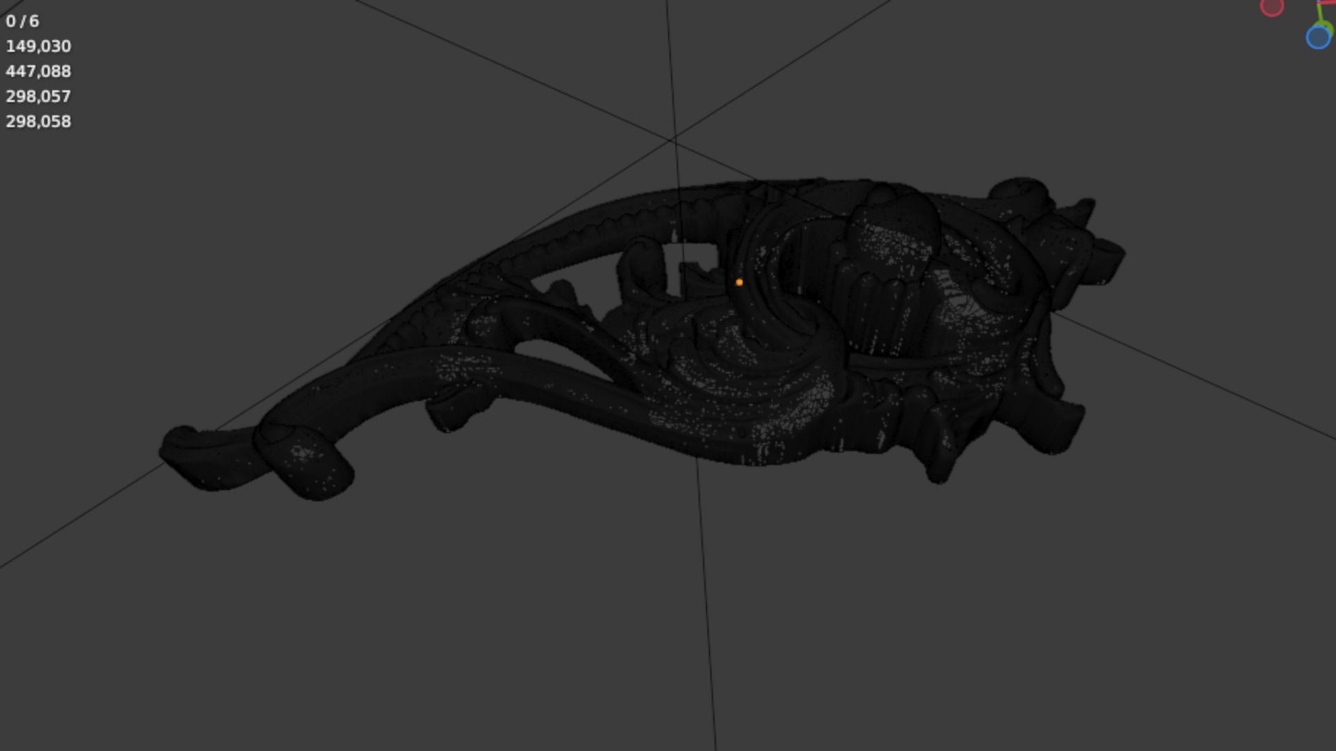 Classic decor ornament carved 14 3D model_6