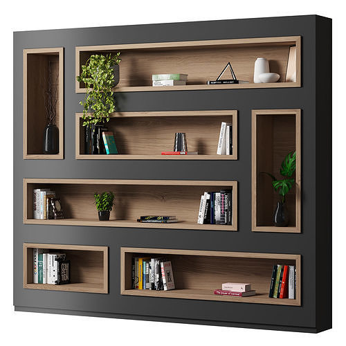 Rack and Bookcase 024 3D model