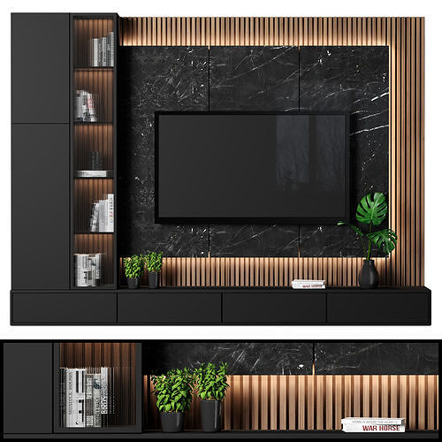 TV Wall 88 3D model