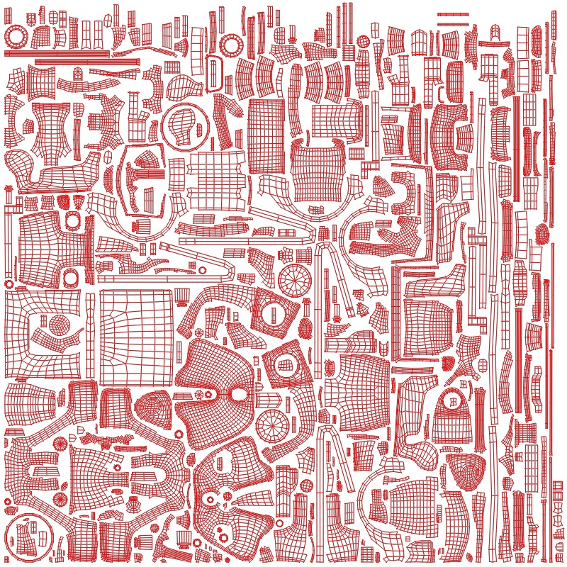 Futuristic quad copter drone Low-poly 3D model_14