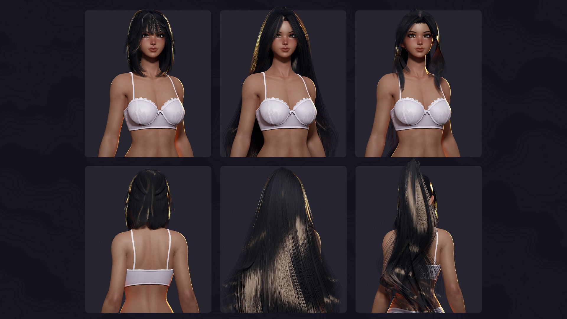 Ancient Girl Zariya - Game Ready Low-poly 3D model_9