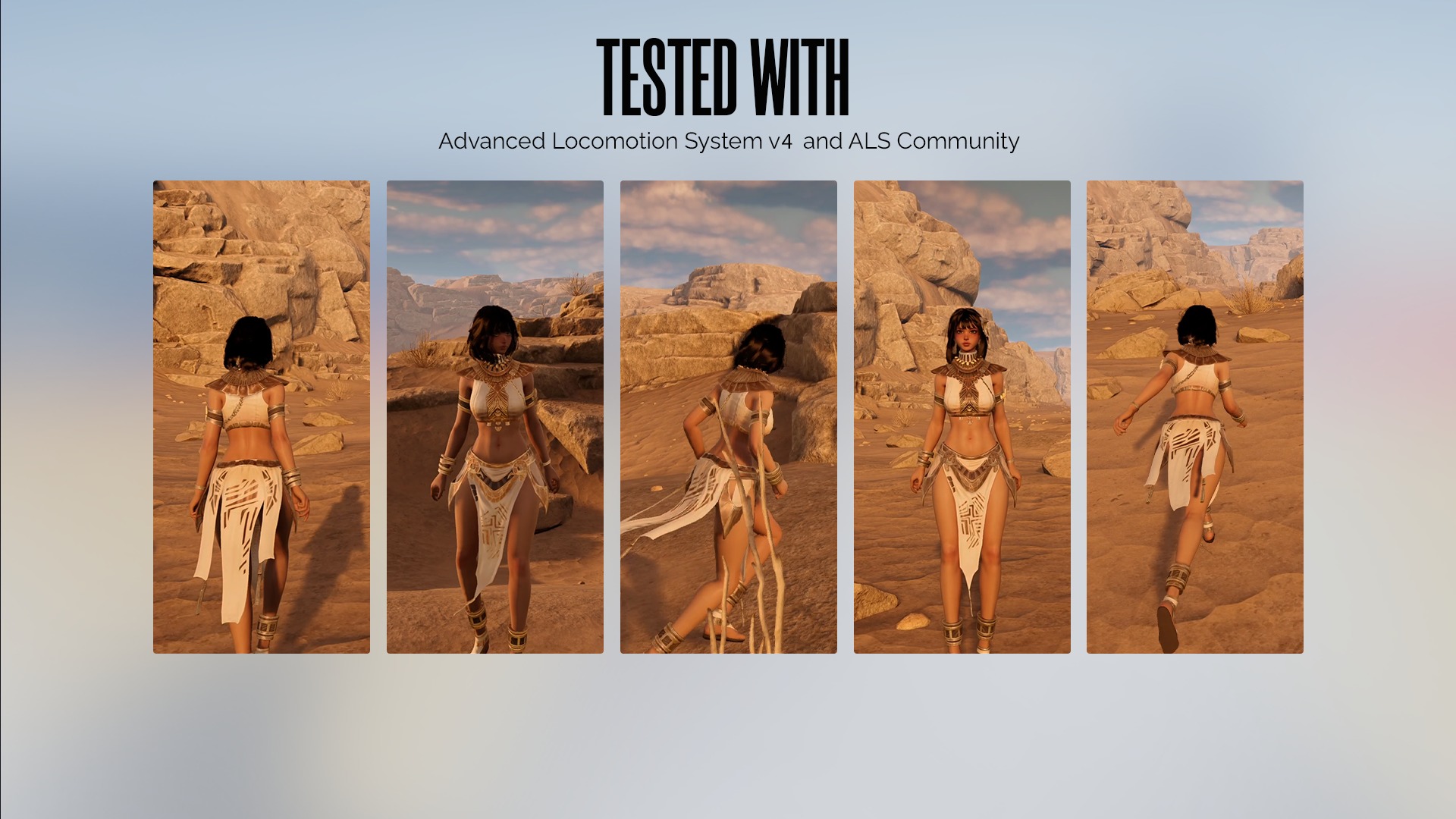 Ancient Girl Zariya - Game Ready Low-poly 3D model_15