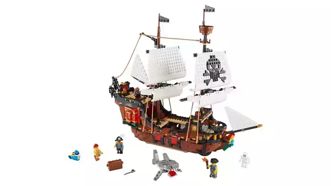 TwindBricks3D - 31109 Pirate Ship 3D print model