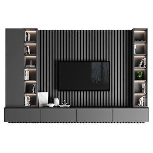 TV Wall 090 3D model