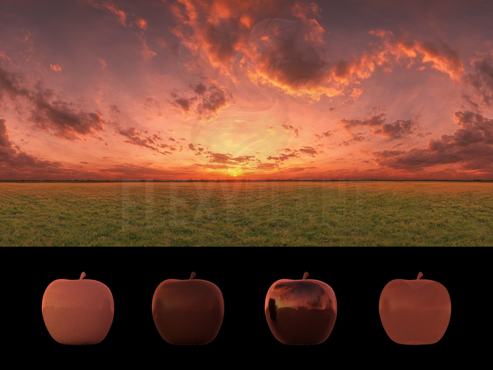 Realistic HDRI 24pcs 12k Beautiful Sunset Low-poly 3D model_19