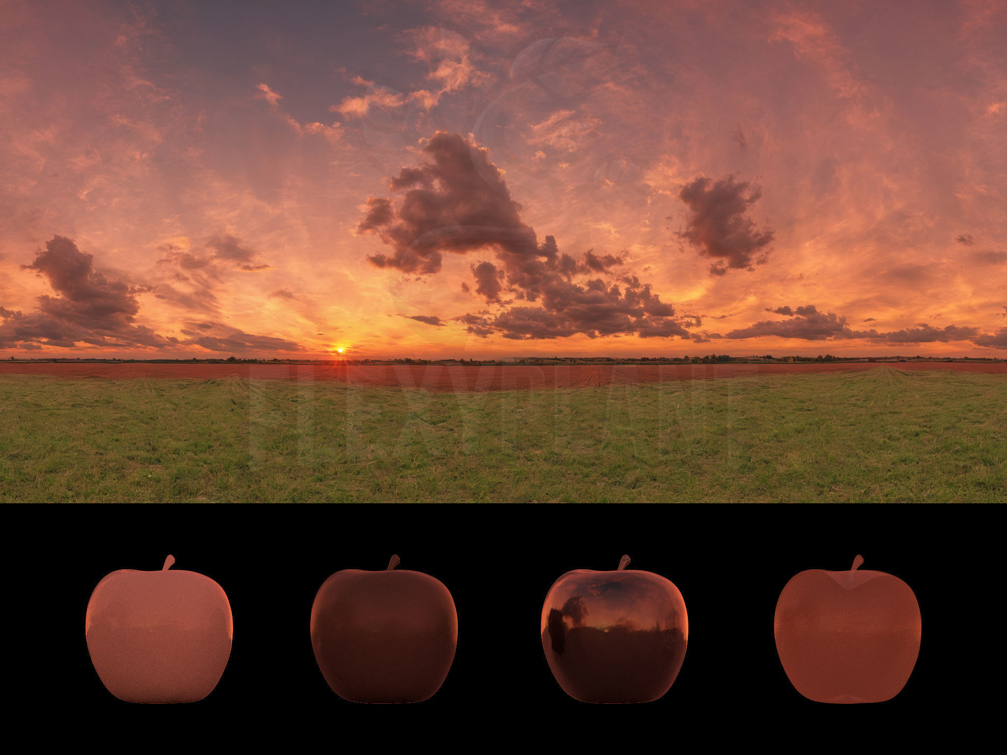 Realistic HDRI 24pcs 12k Beautiful Sunset Low-poly 3D model_20