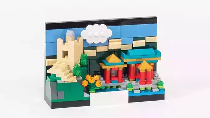 TwindBricks3D - 40654 Beijing Postcard 3D print model