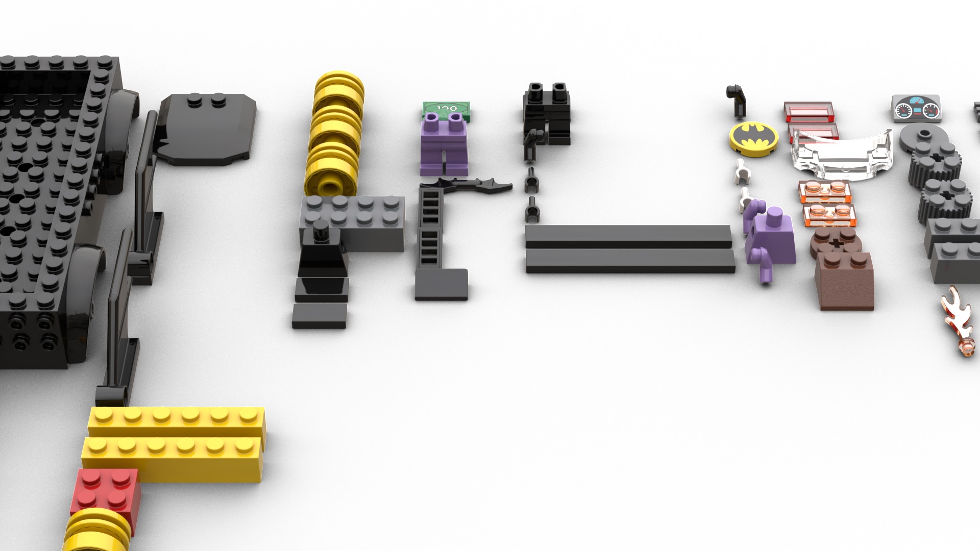 TwindBricks3D - 76264 Batmobile Pursuit Batman vs The Joker 3D print model_1