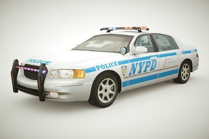 Police Sedan v1 Low-poly 3D model