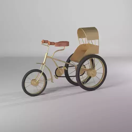 Pylant Metal and Wood Model Tricycle