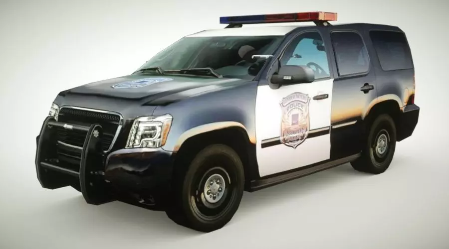 Generic Police SUV v6 Low-poly 3D model