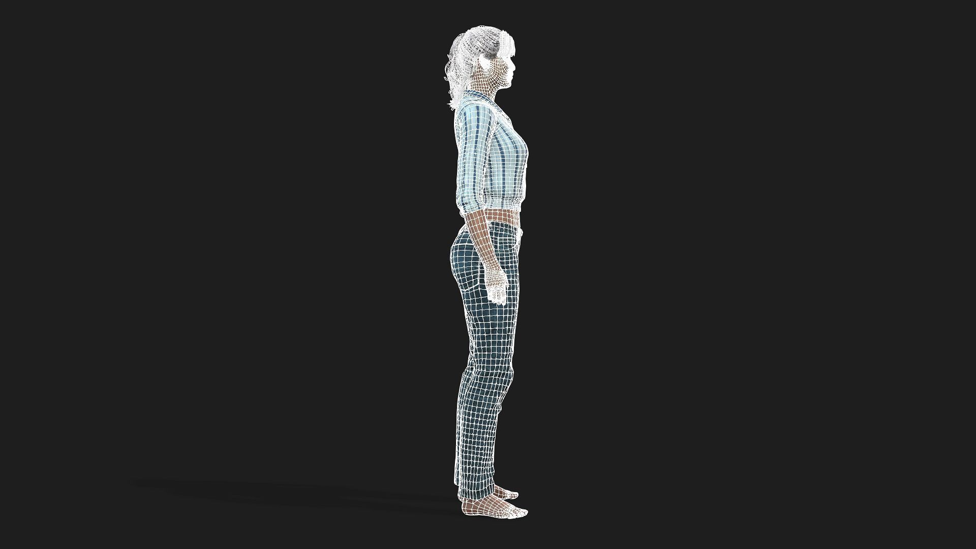 Realistic 3D Model of a Girl 3D model_19