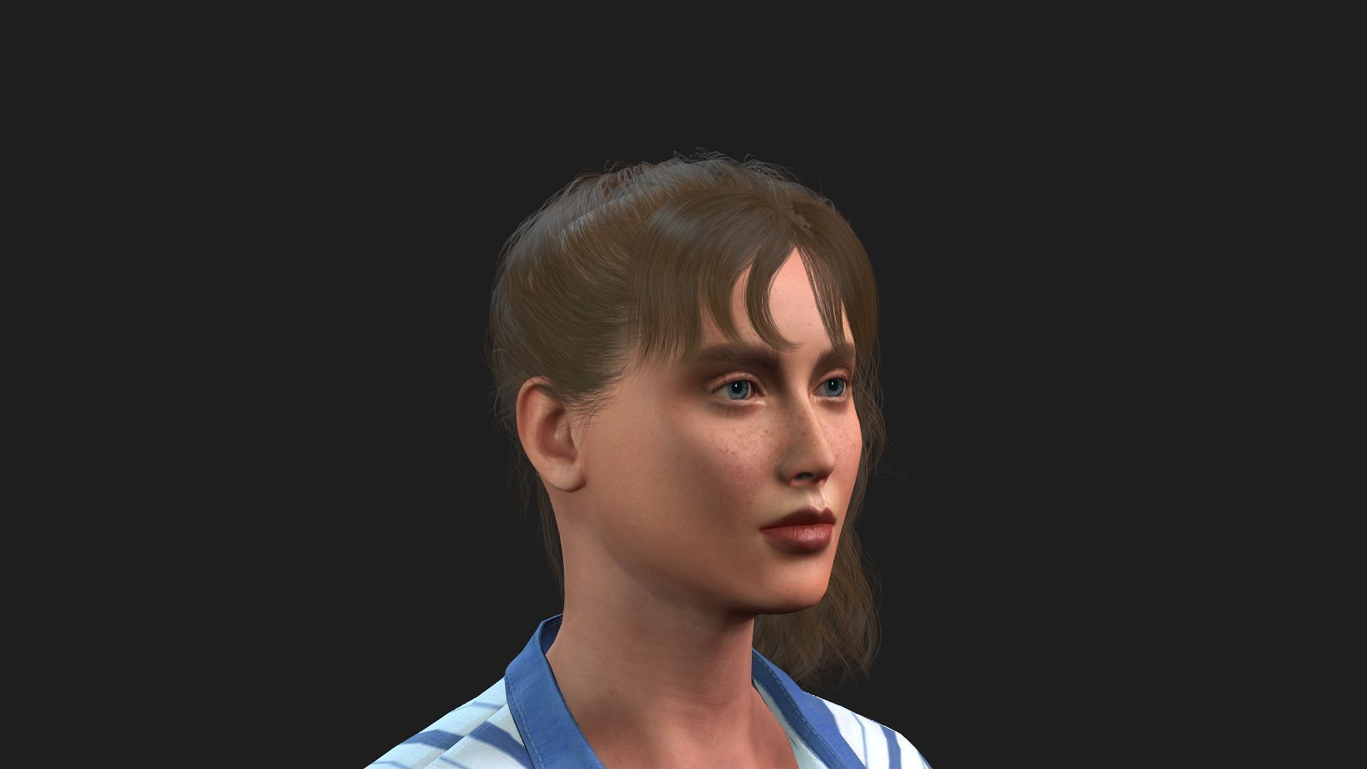 Realistic 3D Model of a Girl 3D model_9