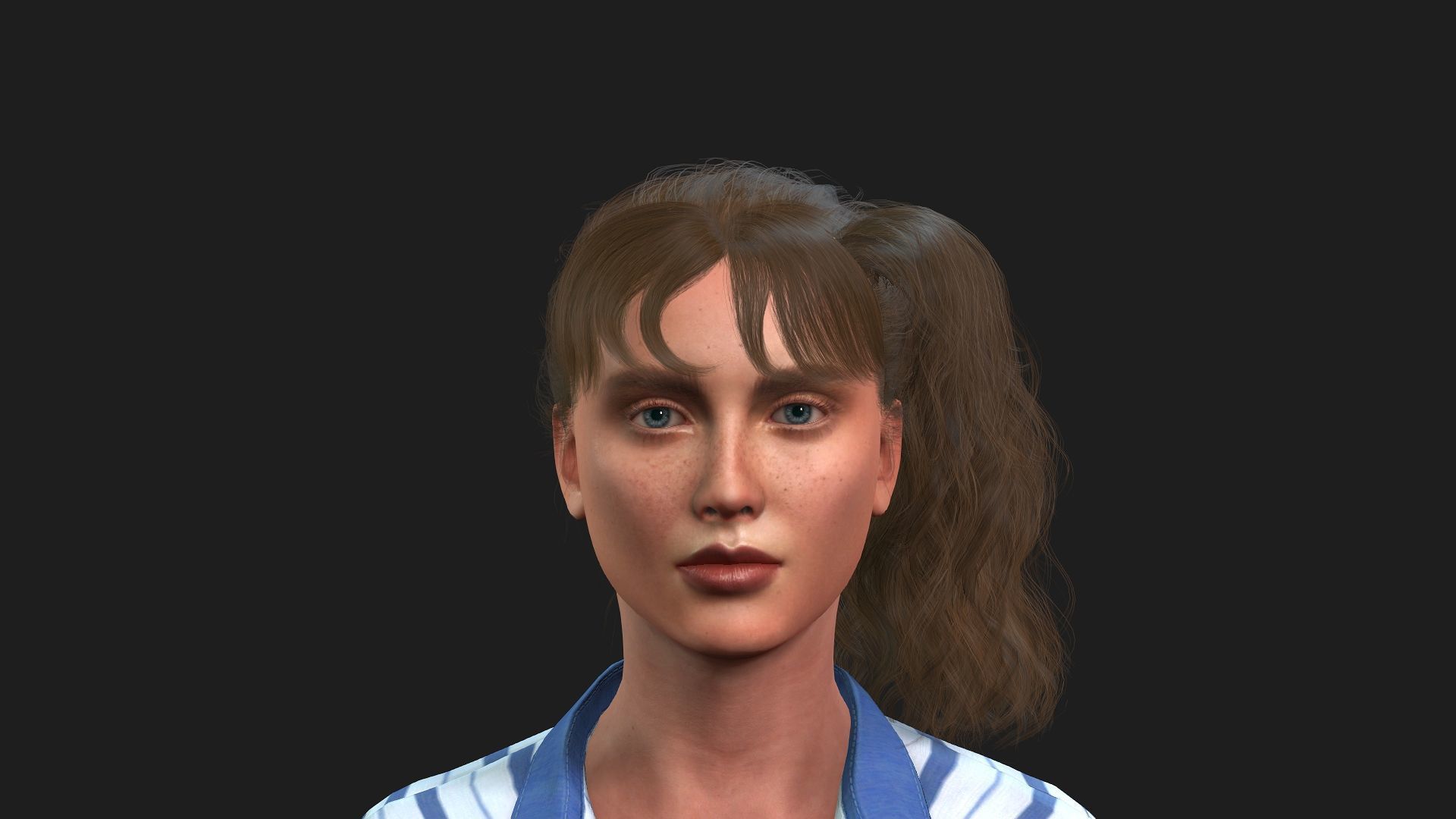 Realistic 3D Model of a Girl 3D model_2