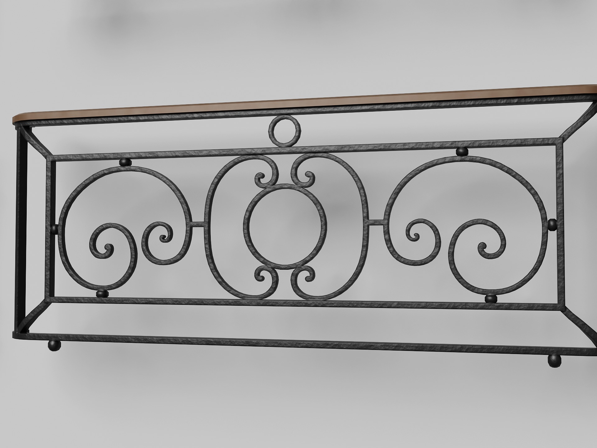 Elegant Balcony Railings 20 Unique Models Low-poly 3D model_7