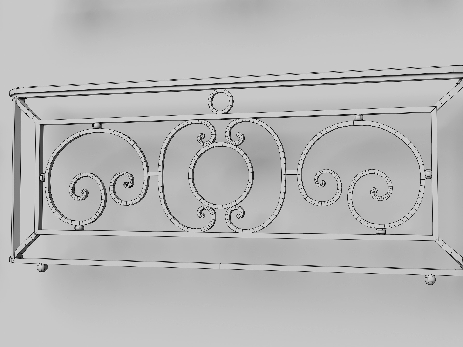 Elegant Balcony Railings 20 Unique Models Low-poly 3D model_8
