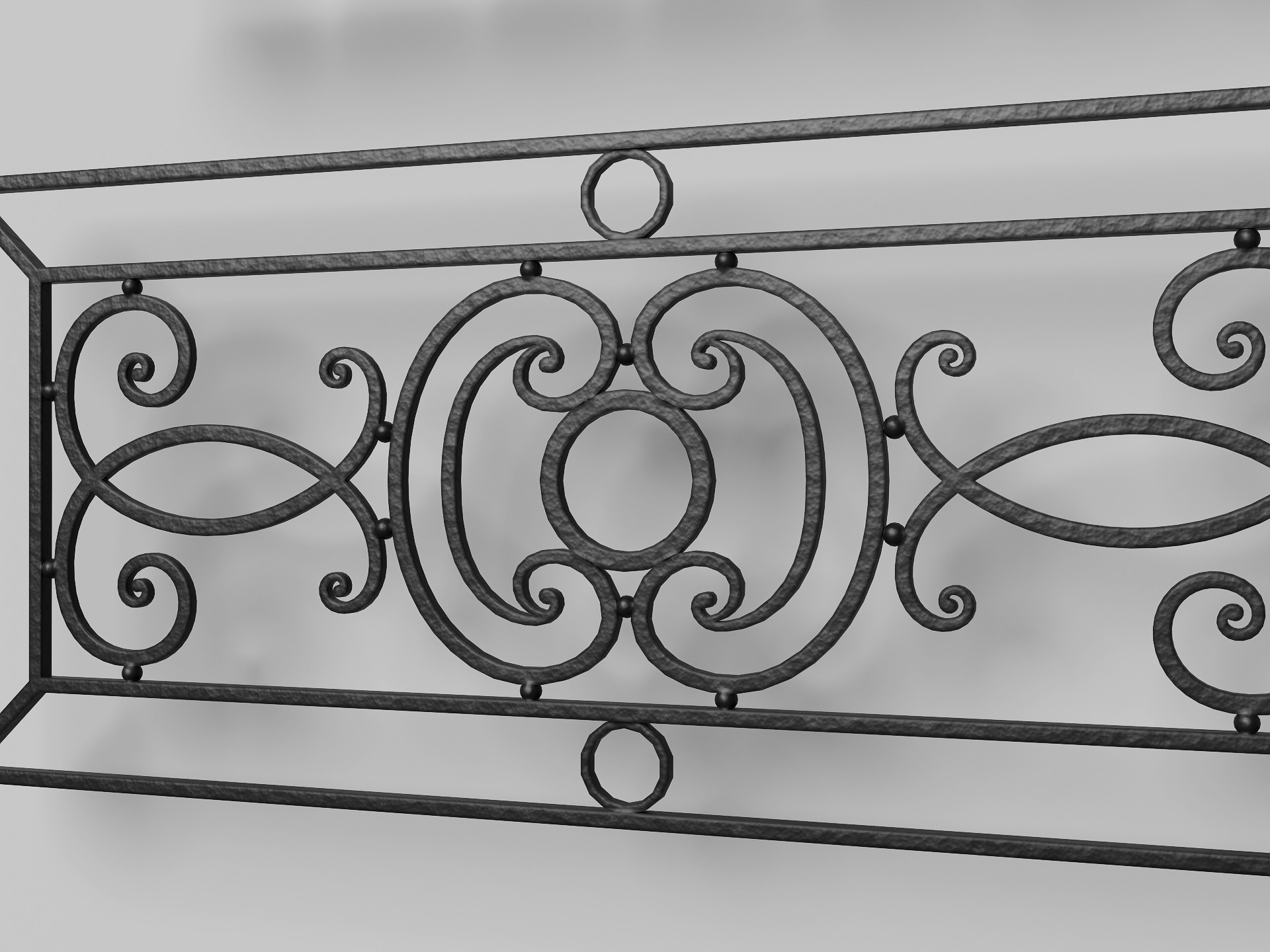 Elegant Balcony Railings 20 Unique Models Low-poly 3D model_3