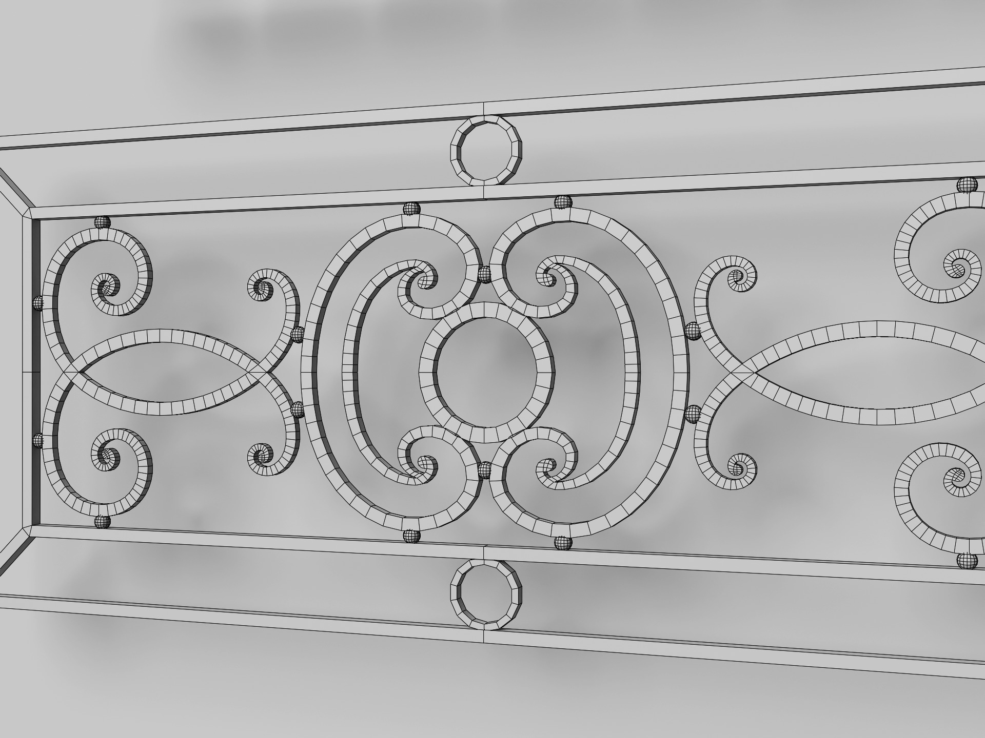 Elegant Balcony Railings 20 Unique Models Low-poly 3D model_4