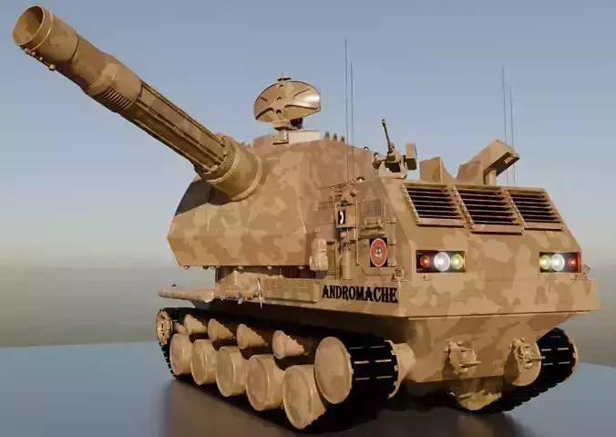 High-polly Next-Gen Self-Propelled Artillery Vehicle 3D model