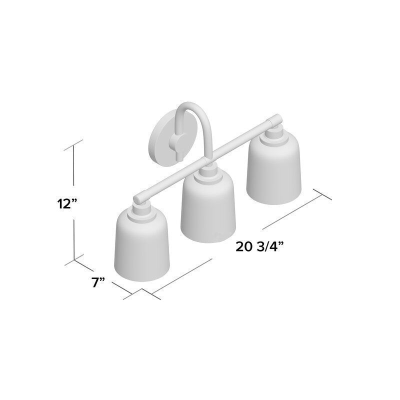 Randwick Satin Nickel Vanity light - 2 Colour 3D model_1