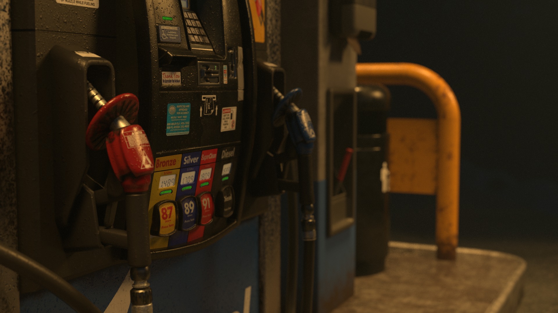 Gas Station 3D model_2