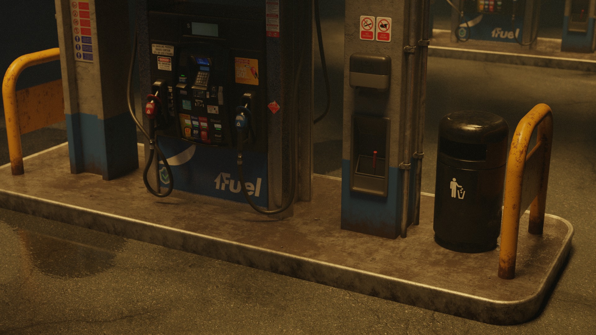Gas Station 3D model_8
