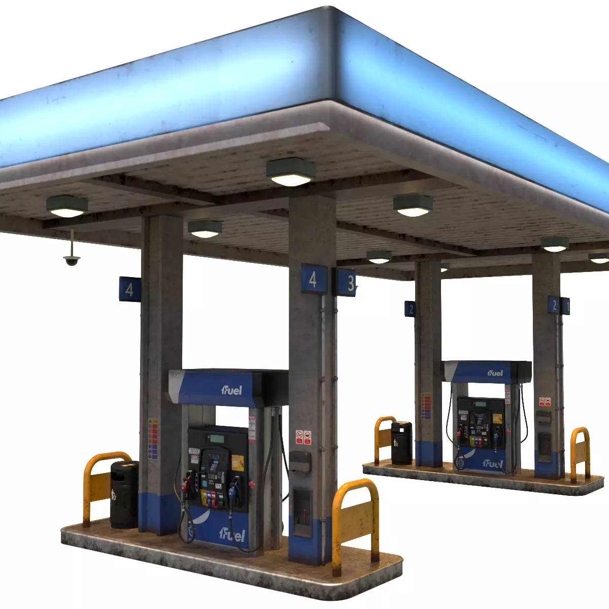 Gas Station 3D model_0