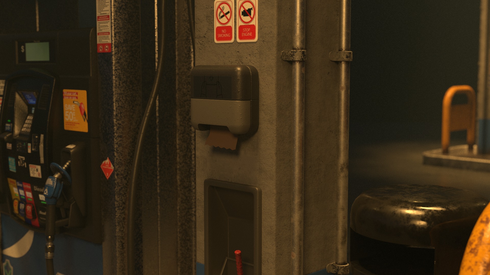 Gas Station 3D model_9