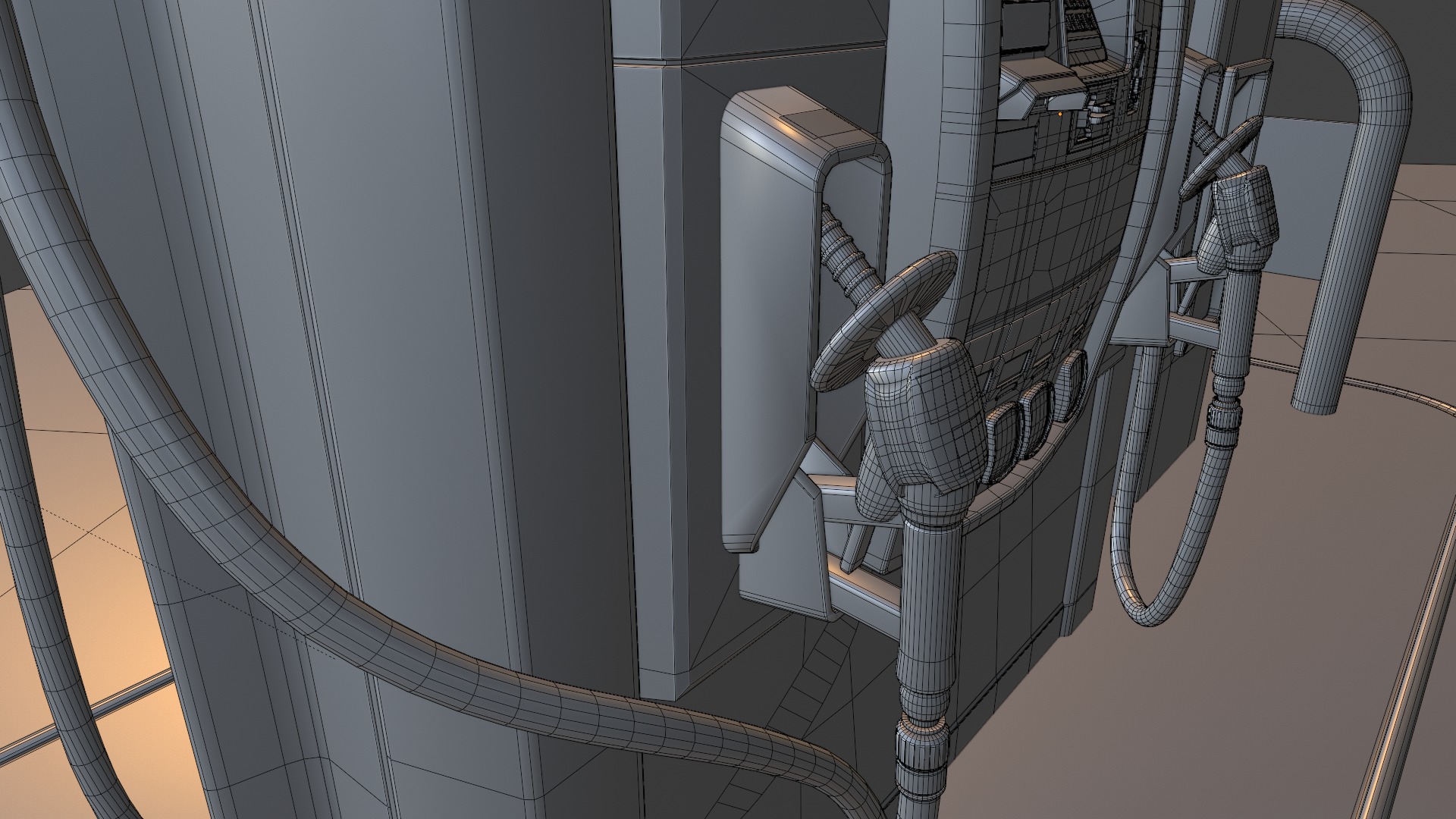 Gas Station 3D model_5