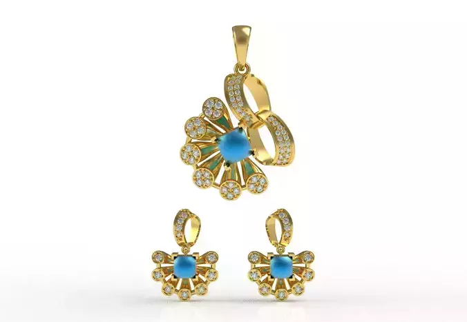 Diamond Pendant Set 35