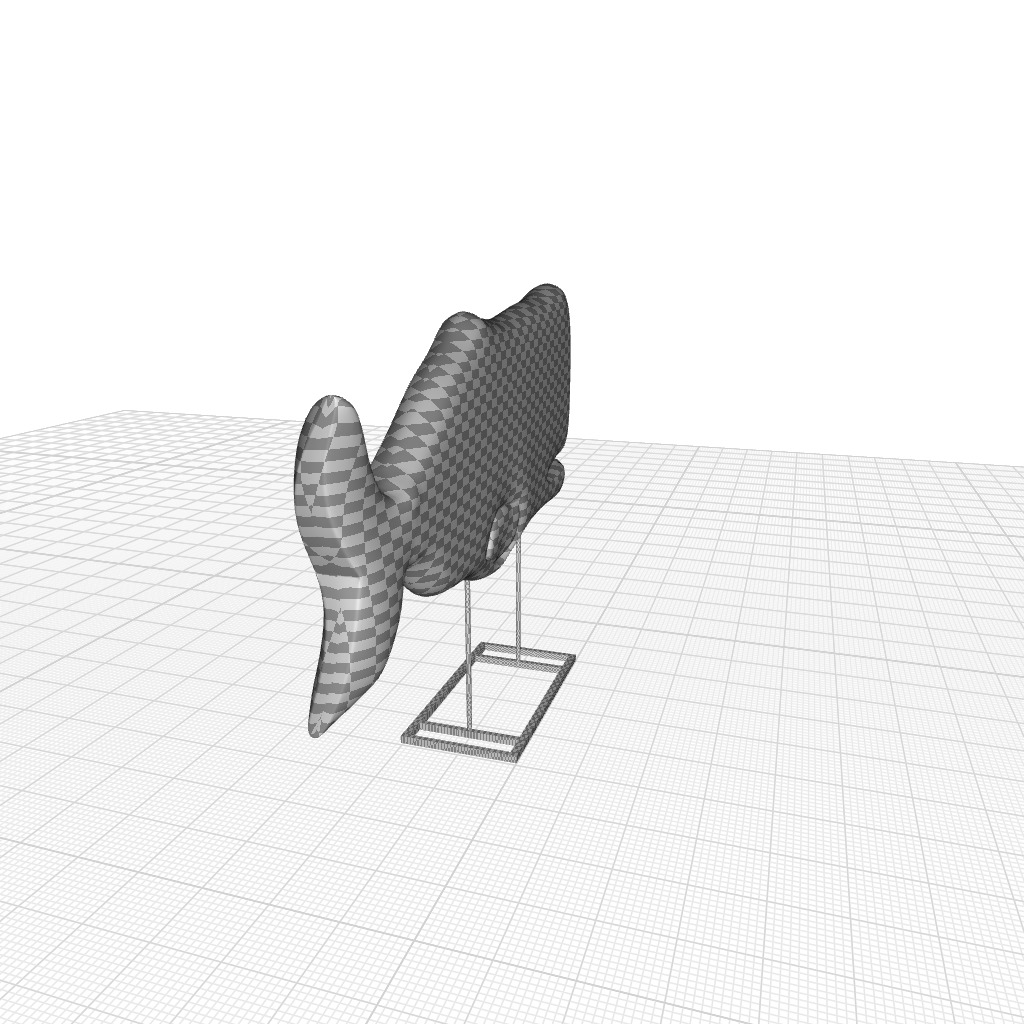 Wood Whale Decor  3D model_5