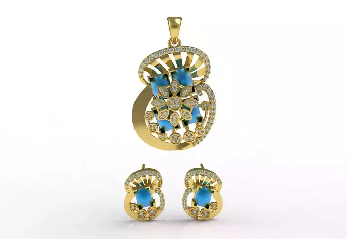 Diamond Pendant Set 39