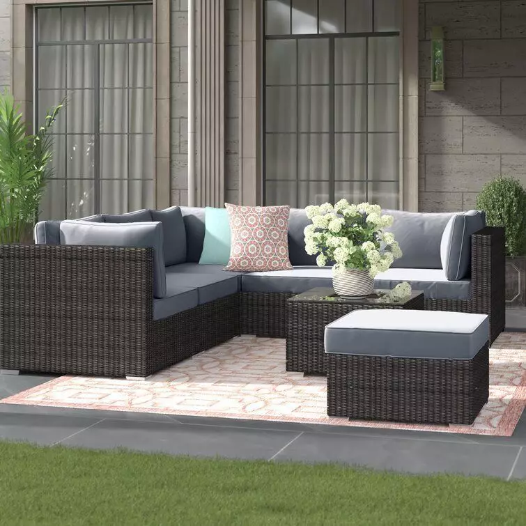 London Rattan Seating Group 3D model_0