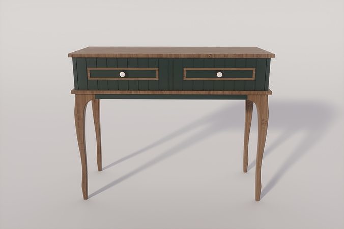 Cabriole Leg Console Table 3D model