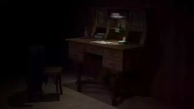 Antique Old Table 3D Model Collection