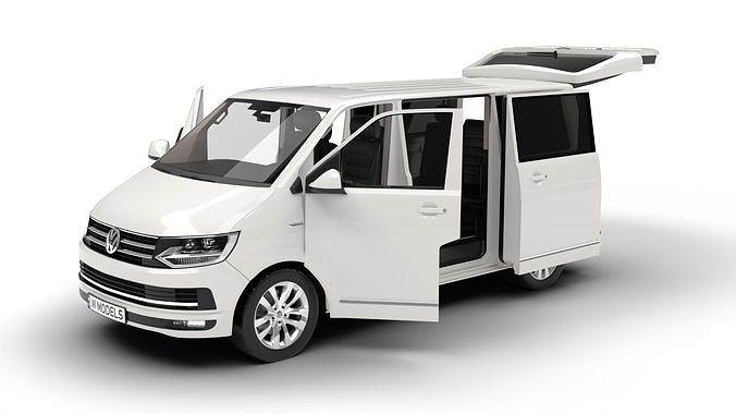 Volkswagen Tranporter T6 Multivan 2019 HQ 3d model  3D model