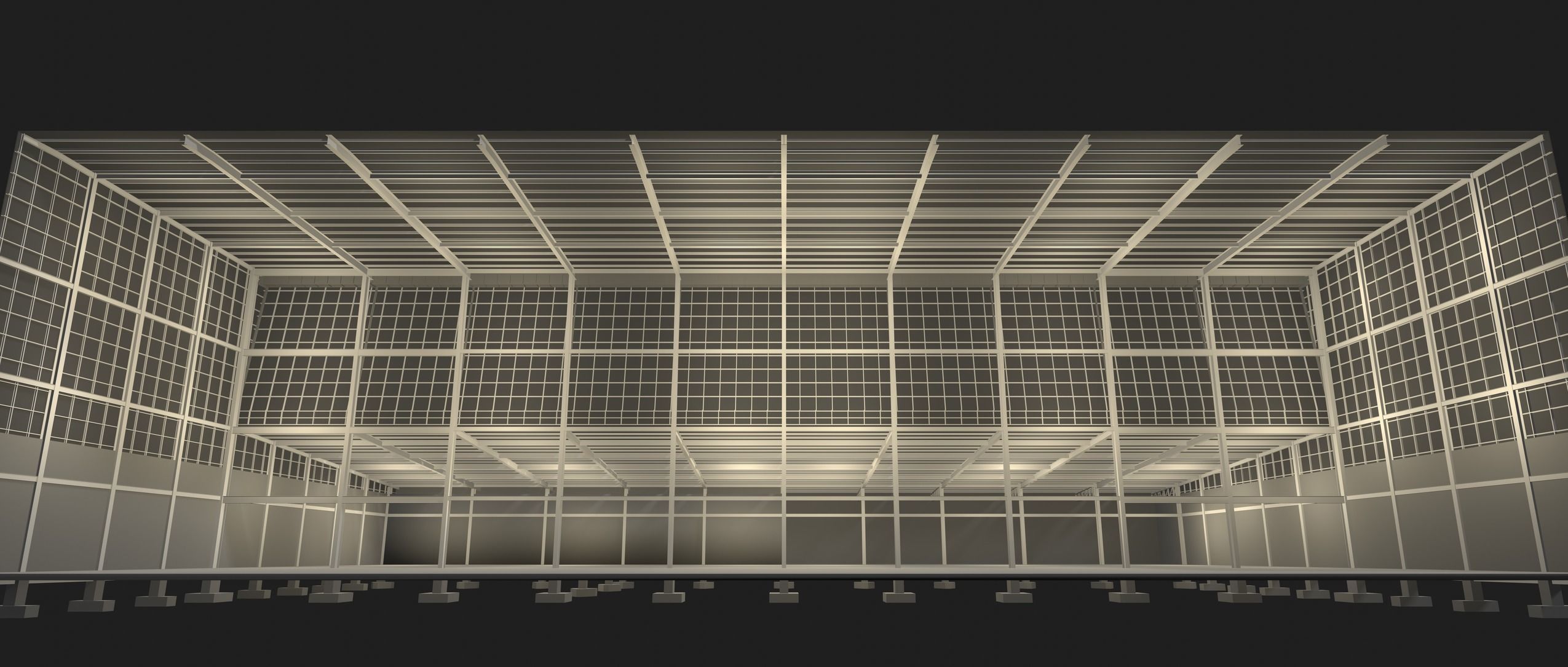 Factory building in section cut 24ZZ37 3D model_5