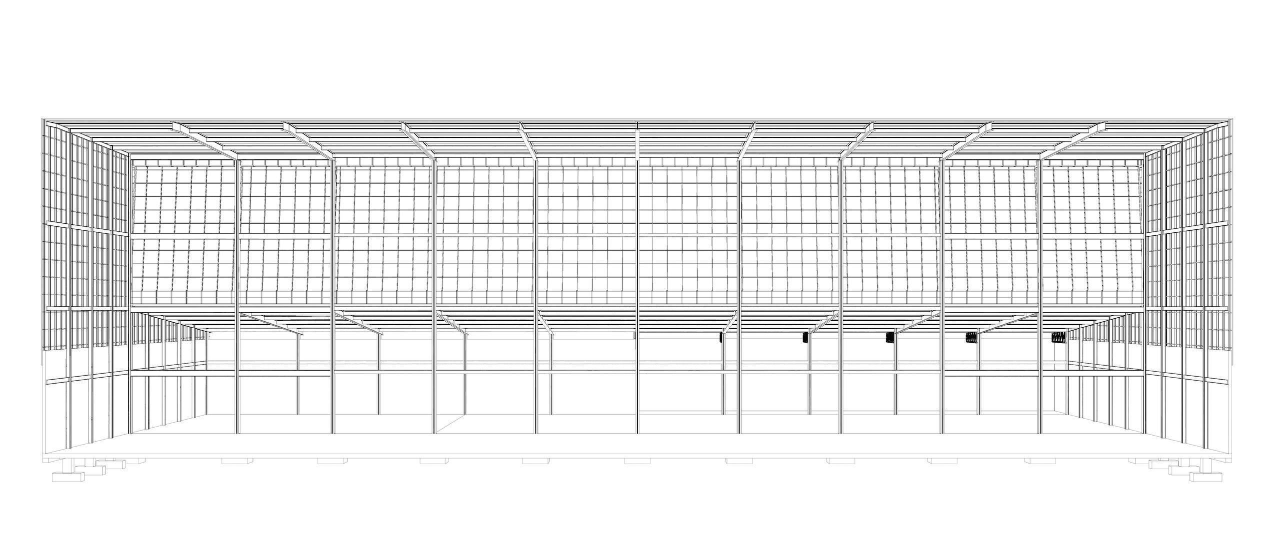 Factory building in section cut 24ZZ37 3D model_8